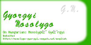 gyorgyi mosolygo business card